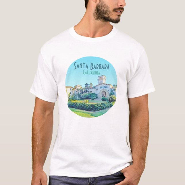 Santa Barbara California Courthouse T-Shirt (Vorderseite)