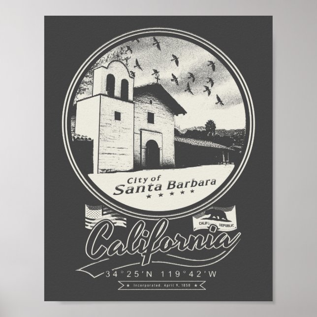 SANTA BARBARA CALIFORNIA POSTER (Vorne)