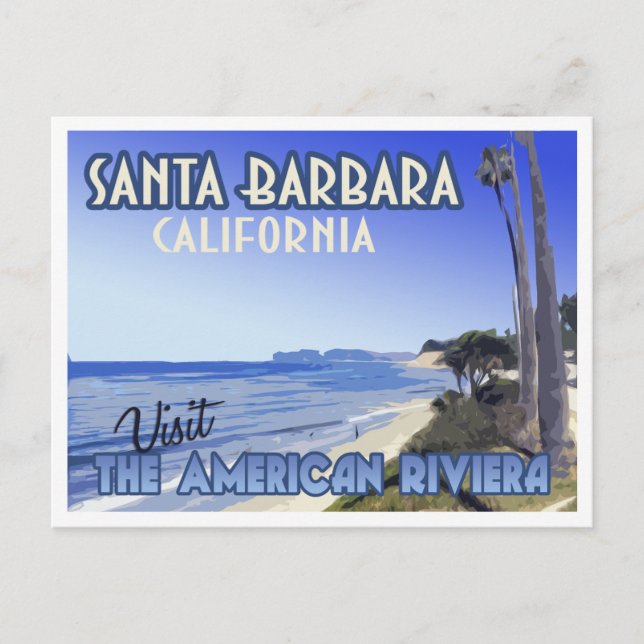 Santa Barbara California Postkarte (Vorderseite)