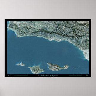 Santa Barbara, California satellite poster photo