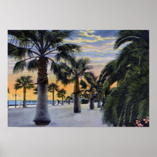 Santa Barbara California Seaside Boulevard Poster