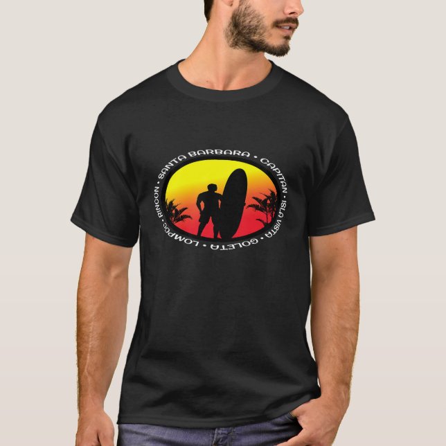Santa Barbara California Surf Fans Premium T-Shirt (Vorderseite)