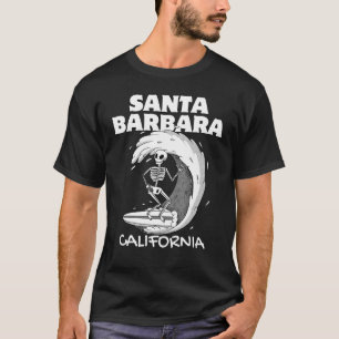 SANTA BARBARA CALIFORNIA Surf Retro Wave Vintag S T-Shirt
