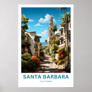 Santa Barbara California Travel Print Poster