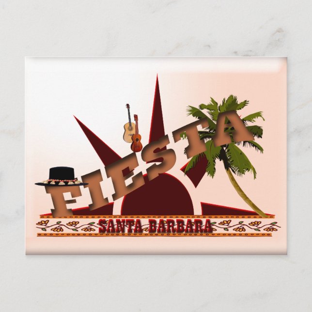 Santa Barbara Fiesta Postkarte (Vorderseite)
