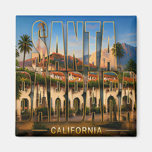 Santa Barbara Kalifornien Küsten-Reiseerinnerungen Magnet