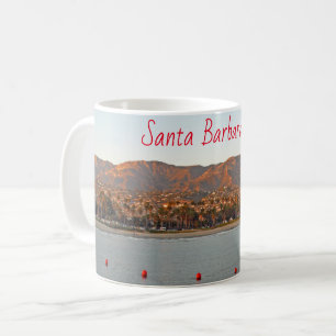 Santa Barbara, Kalifornien, Sonnenuntergangsberge Kaffeetasse
