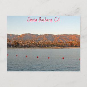 Santa Barbara, Kalifornien, Sonnenuntergangsberge Postkarte