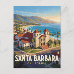 Santa Barbara Kalifornien Spanischer Stil Reise Postkarte