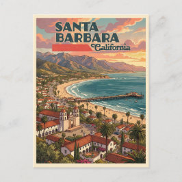 Santa Barbara Kalifornien Vintage Reise Postkarte