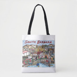 Santa Barbara Karte Tote Bag