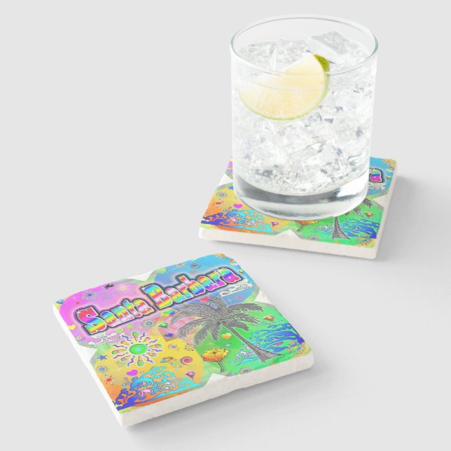 Santa Barbara Quadro Seasons Untersetzer (Seitenansicht)