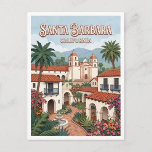 Santa-Barbara-Spanisch-Kolonialarchitektur Postkarte