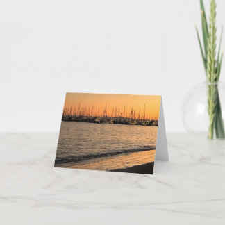 Santa-Barbara-Strand bei Sonnenuntergang Dankeskar Dankeskarte