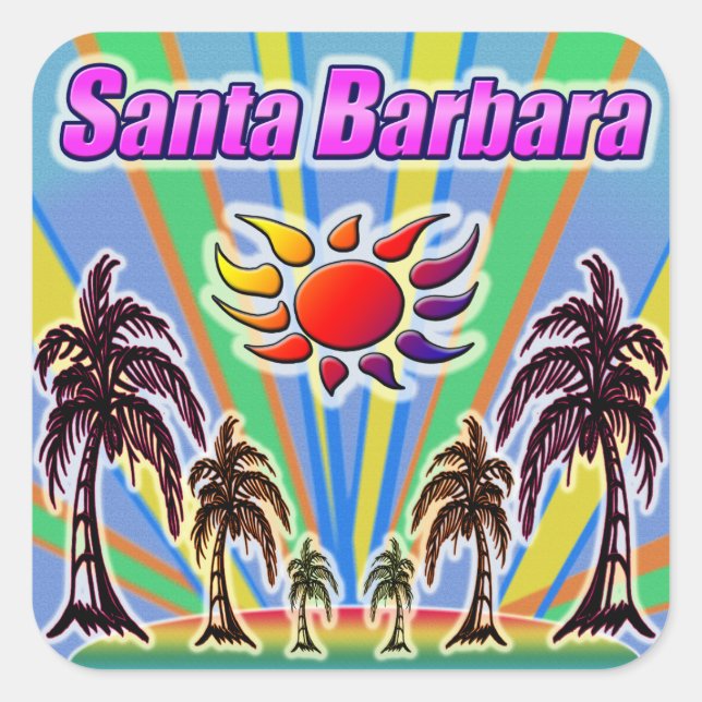 Santa Barbara Summer Liebe Sticker (Vorderseite)