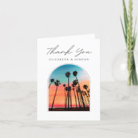Santa Barbara Sunset Blank Dankeschön Karte
