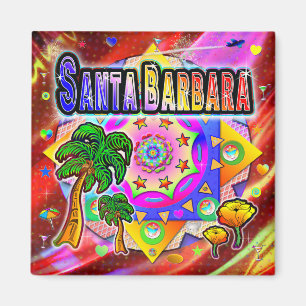 Santa Barbara Tropical Friends Magnet