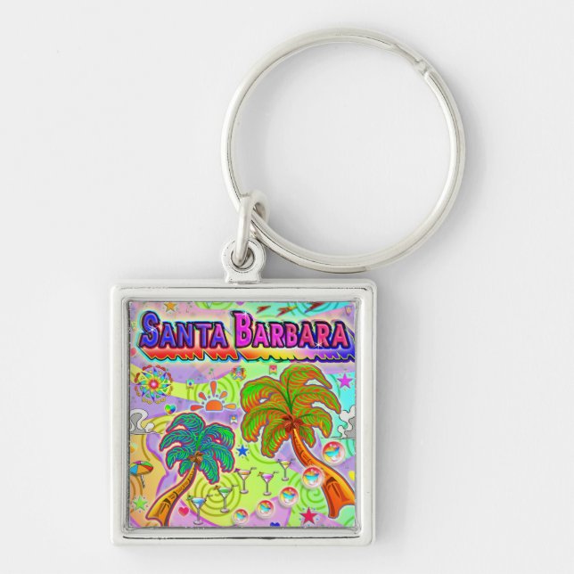 Santa Barbara Urlaub Ziel Schlüsselanhänger (Vorne)