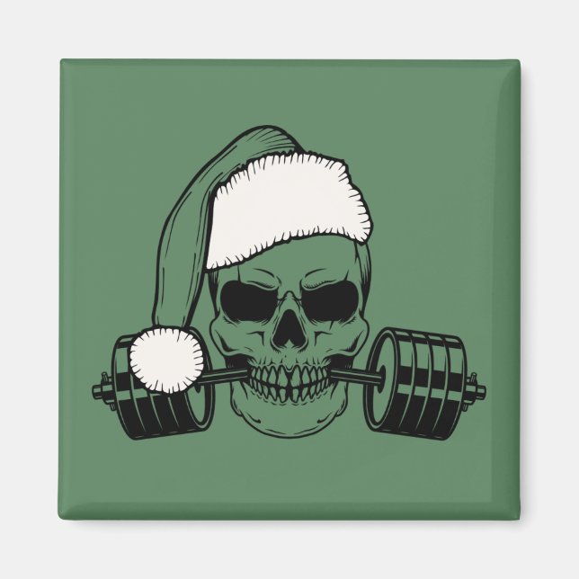 Santa Barbell Kühlschrankmagnet Gym Übungsgeschenk Magnet (Vorne)