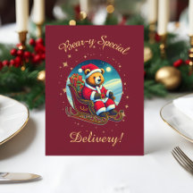 Santa Bärs Weihnachtsschlitten-Festwünsche