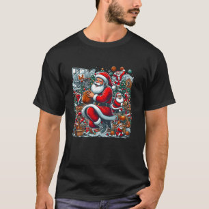 Santa Basketball Spieler Sportler Jungen Kinder fr T-Shirt