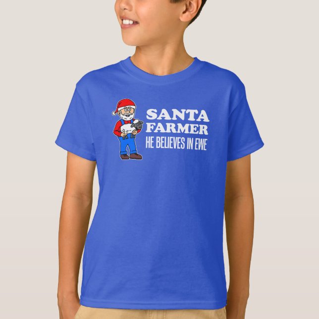 Santa Bauer glaubt an Ewe Pun T-Shirt (Vorderseite)