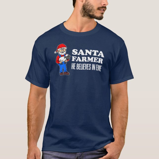 Santa Bauer glaubt an Ewe Pun T-Shirt (Vorderseite)