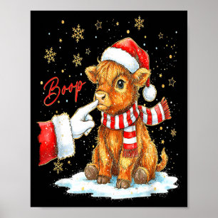 Santa Bauer Lustiger Western Hand Boop Weihnachten Poster