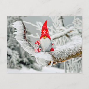 Santa-Baum-Postkarte Postkarte