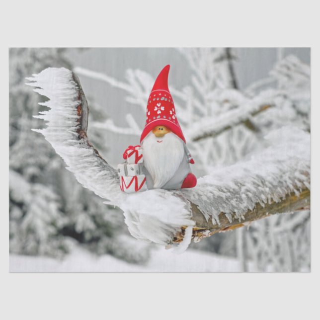 Santa-Baum-Zwergpapier Seidenpapier (Vorderseite)