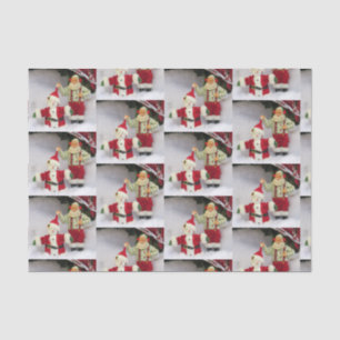 Santa baut ein Snowman-Tissue Seidenpapier