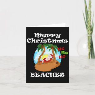 Santa Beach Hammock Frohe Weihnachtsstrände Palm Karte