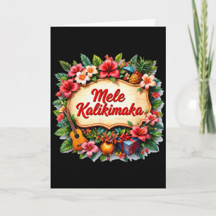 Santa Beach Mele Kalikimaka Hawaiian Schwanzparty  Karte