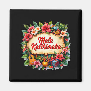 Santa Beach Mele Kalikimaka Hawaiian Schwanzparty Magnet