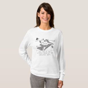 Santa Beach Time Women weiße langärmelige Shirt