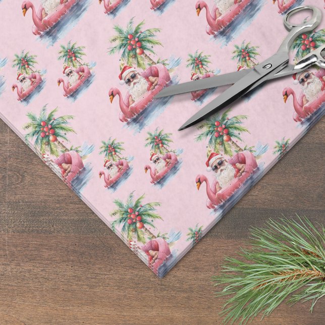 Santa Beach Weihnachten Seidenpapier (Santa Beach Christmas Tissue Paper)