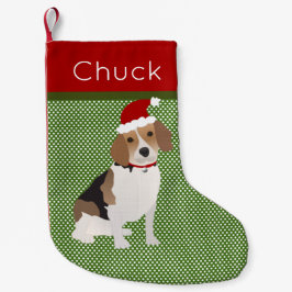 Santa Beagle Personalisiert Kleiner Weihnachtsstrumpf