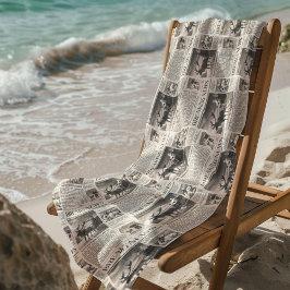 Santa Bear Breaking News Zeitung Weihnachtsbaum Strandtuch