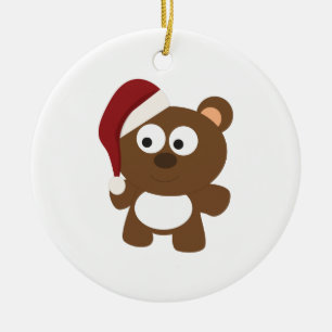 Santa Bear Keramikornament