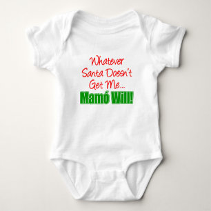Santa bekommt mir Mamo nicht. Baby Strampler