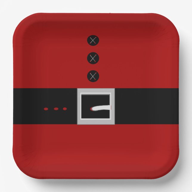 Santa Belly Paper Plate Pappteller (Vorderseite)