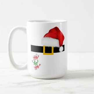 Santa Belt Mug – Ho Ho Ho and Merry Christmas Kaffeetasse