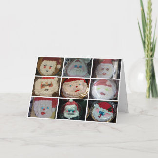 Santa beobachtet feiertagskarte