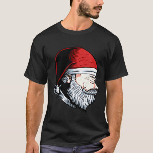 Santa betet für uns mit Hut und Bart T-Shirt