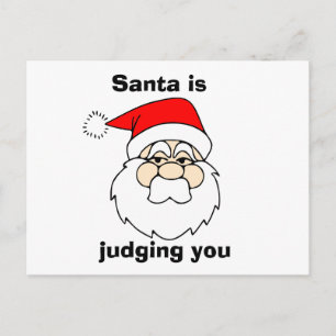 Santa beurteilt Sie Feiertagspostkarte