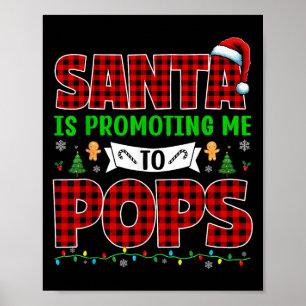 Santa bewirbt mich zum Pops Xmas Schwangerschaft E Poster