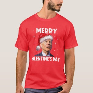 Santa Biden Merry Valentine's Day Snow Weihnachten T-Shirt