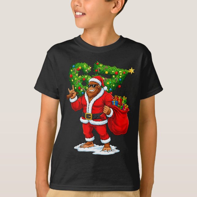 Santa Bigfoot 67 Meme Funny Six Seven Christmas Ho T-Shirt (Vorderseite)