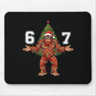 Santa Bigfoot 67 Weihnachtsbaum Xmas Lichter Lusti Mousepad