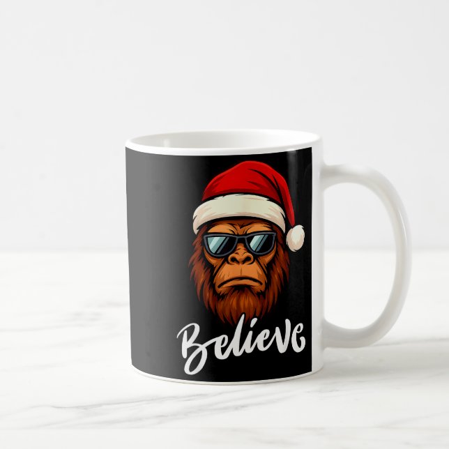 Santa Bigfoot Christmas Funny Sasquatch Believe Xm Kaffeetasse (Rechts)